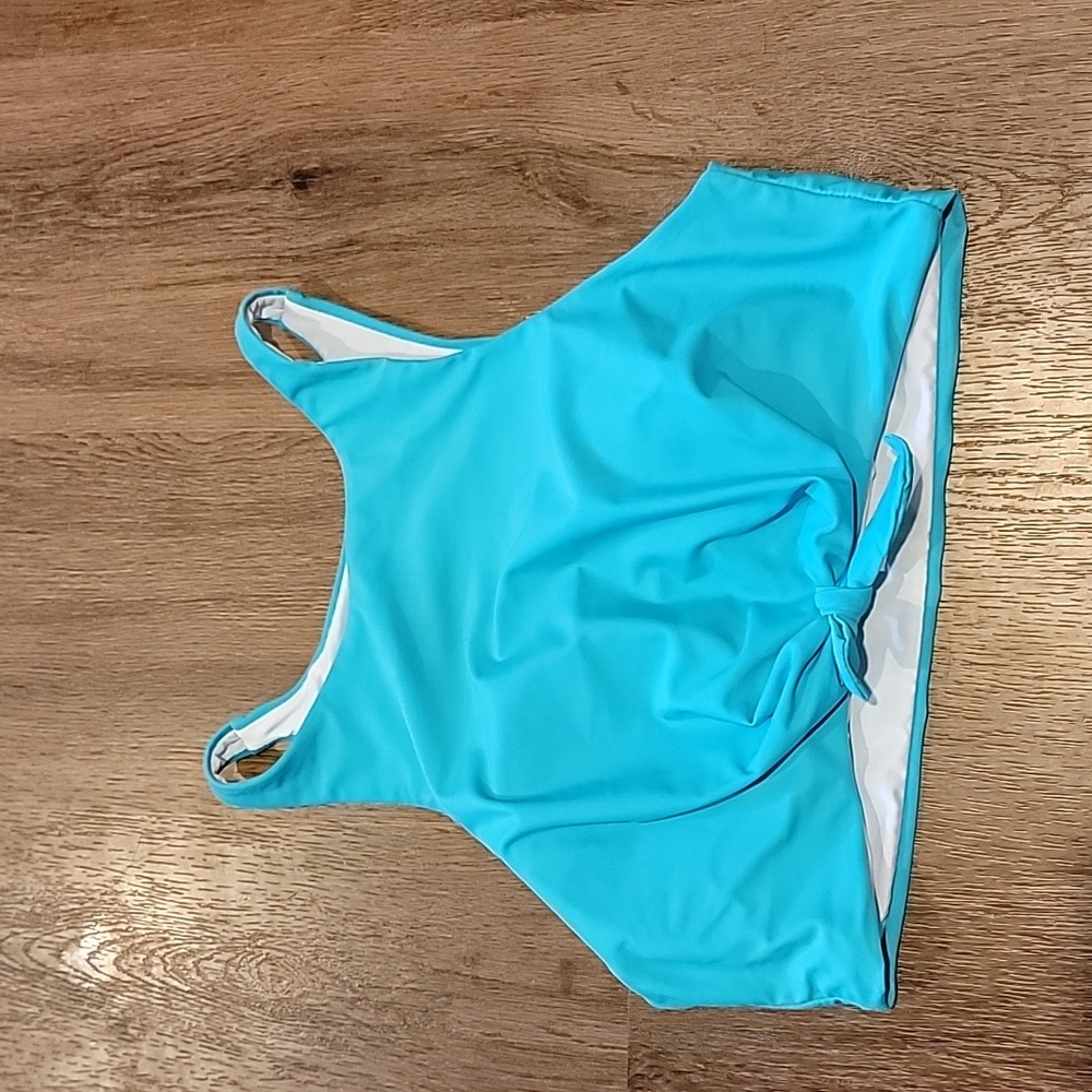 Blue bikini top